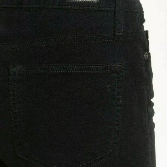 JOIE VELVET MID-RISE SKINNY STRETCH JEANS CAVIAR BLACK - Picture 3 of 8